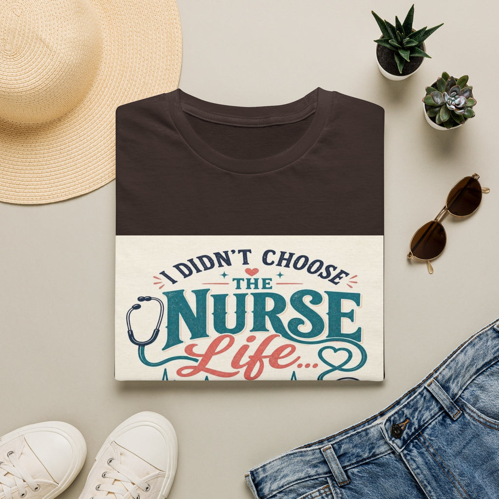 Trendy T-shirt Design Showcasing Playful Nurse Life Typography- Graphic Tees