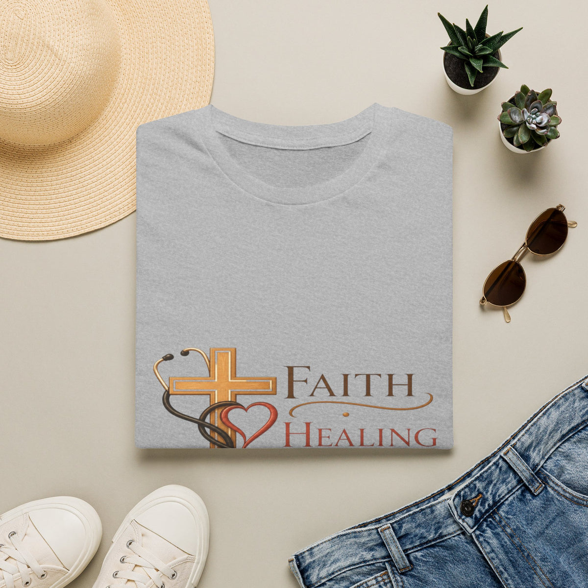 Elegant Typography Featuring Inspirational Healthcare Symbols- Graphic Tees