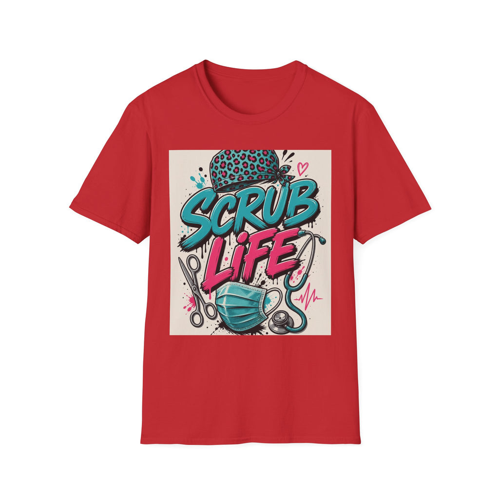 Scrub Life T Shirt Design Featuring Bold Streetwear Typography