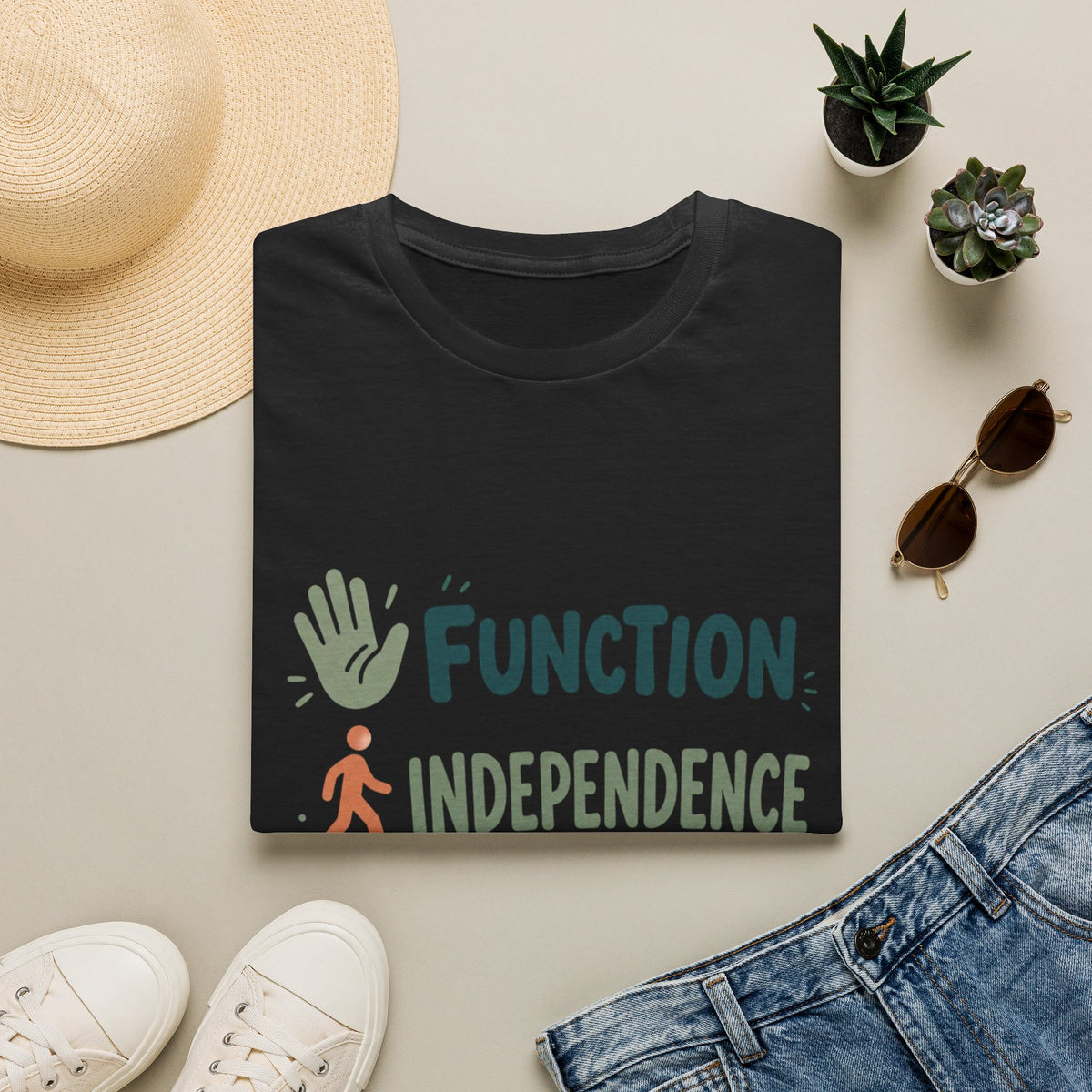 Playful Typography Featuring Function Independence Life With Icons