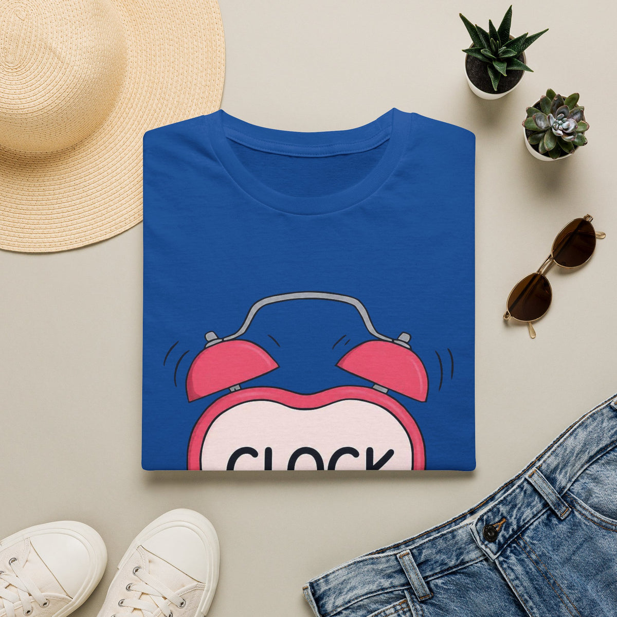 Clock It Alarm-Heart Graphic T-Shirt