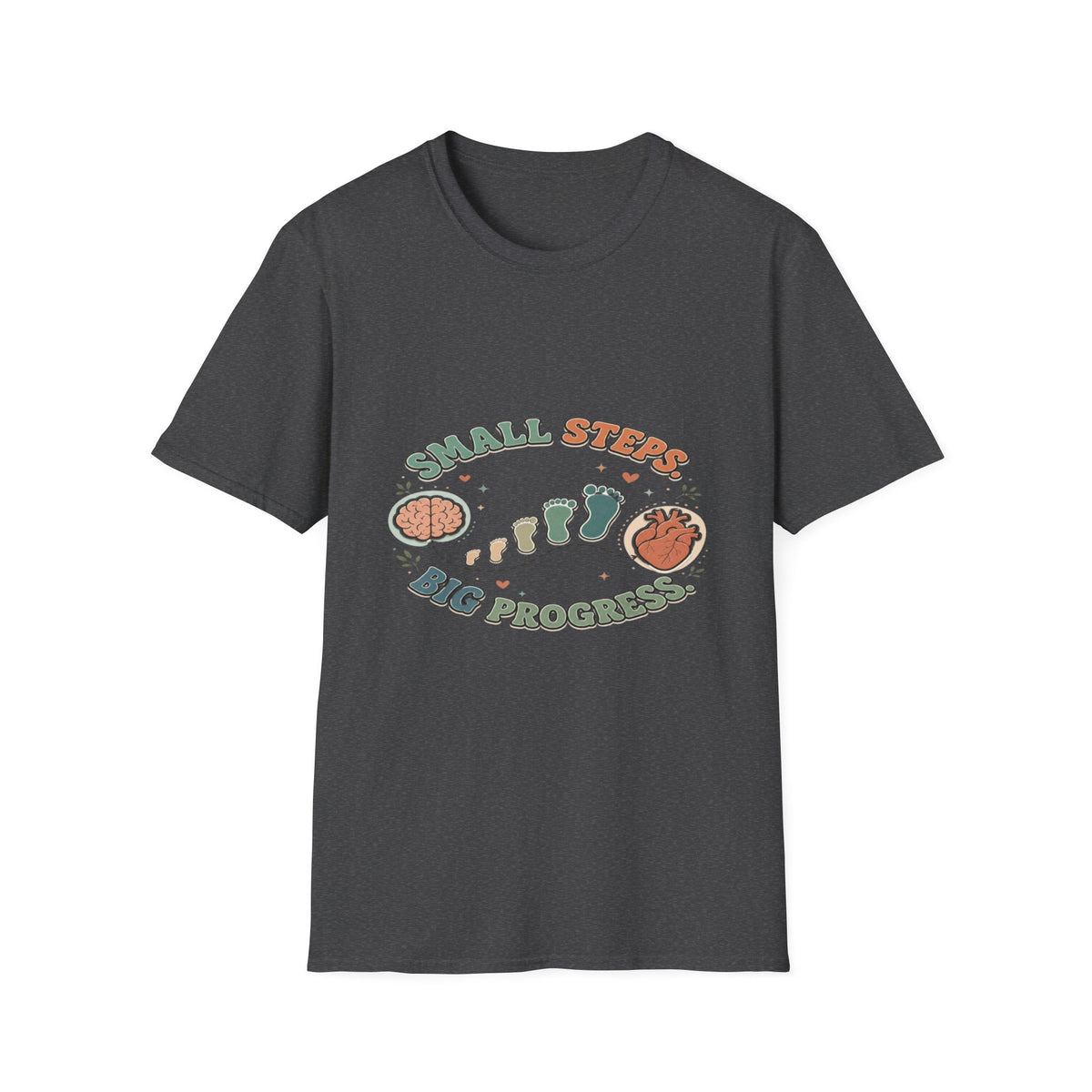 Typography Design Showcasing Small Steps Leading To Growth- Graphic Tees