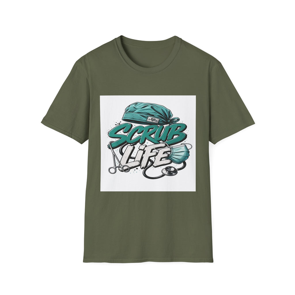Modern Scrub Life T-Shirt Design With Playful Typography- Graphic Tees