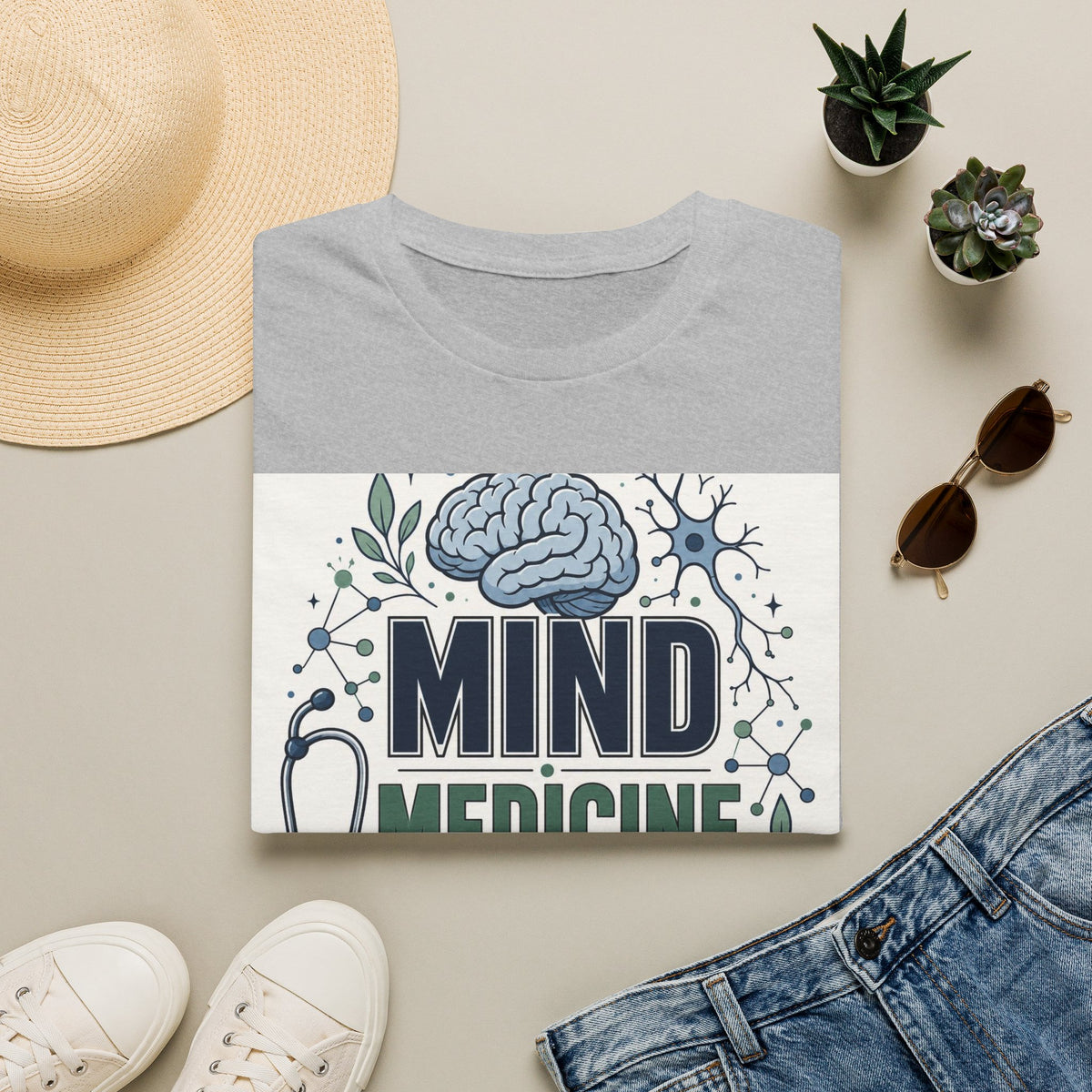 Illustration Of Stacked Words Mind Medicine Healing With Medical Icons