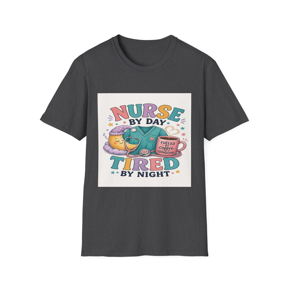 Playful T-shirt Design Featuring Nurse Life Typography And Illustrations- Graphic Tees