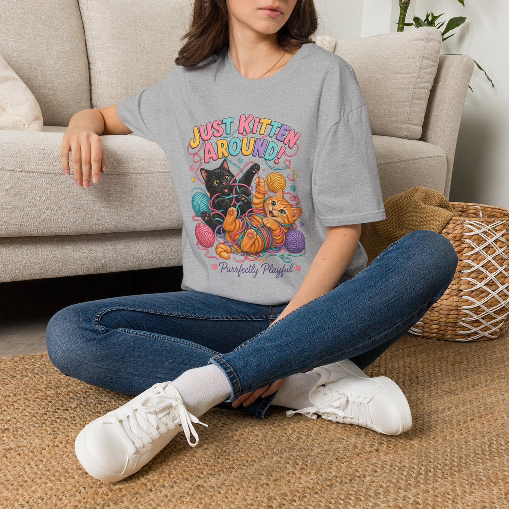 Just Kitten Around T-Shirt — Cute Playful Cat Graphic Tee