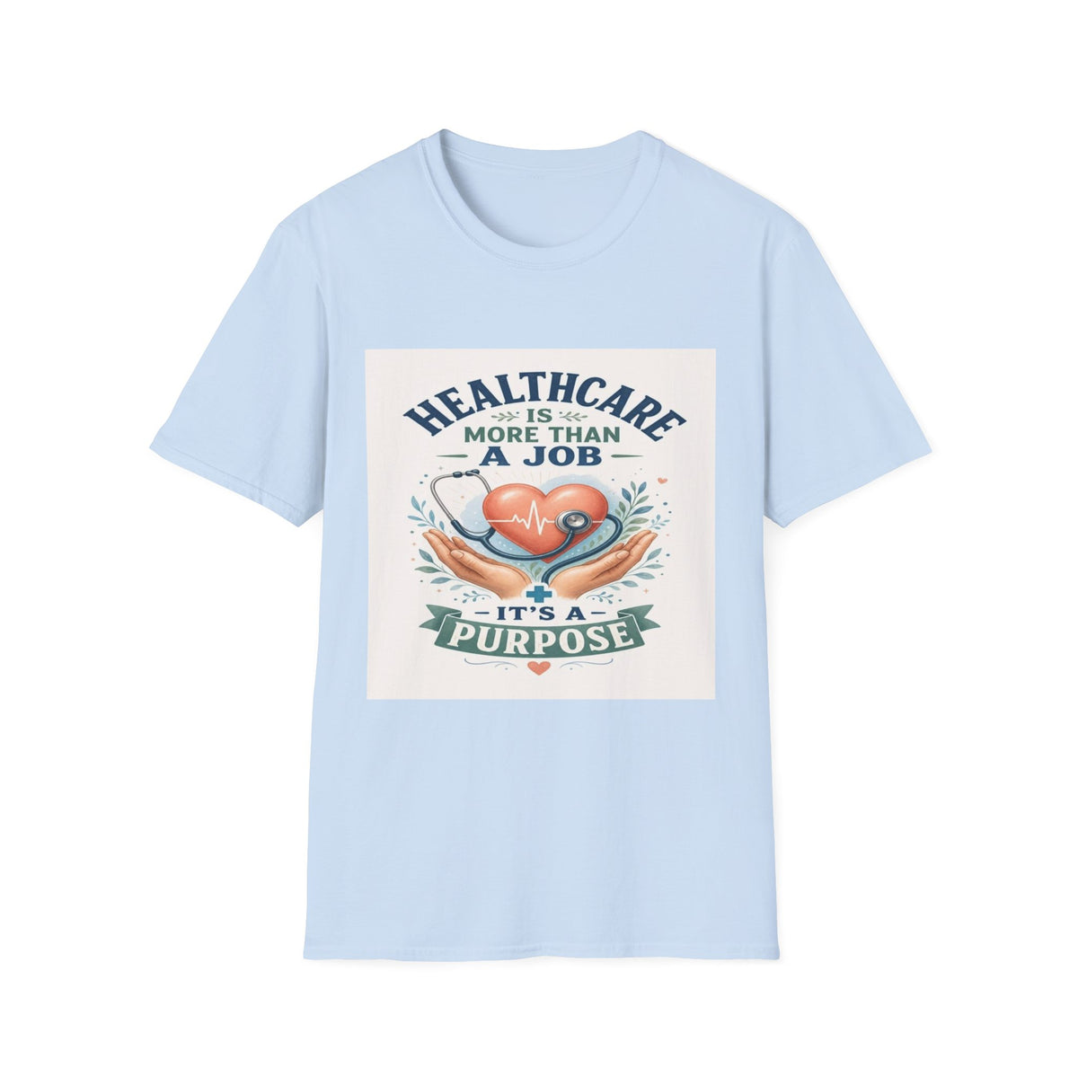 Inspirational T-shirt Design Featuring Compassionate Healthcare Imagery- Graphic Tees