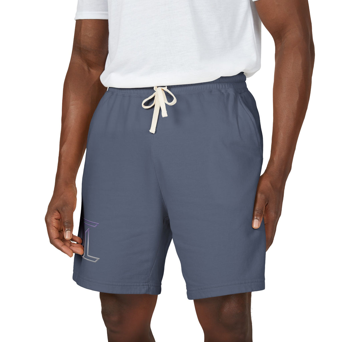 Fleece Sweat Shorts — Minimal Logo Garment-Dyed Lounge Shorts