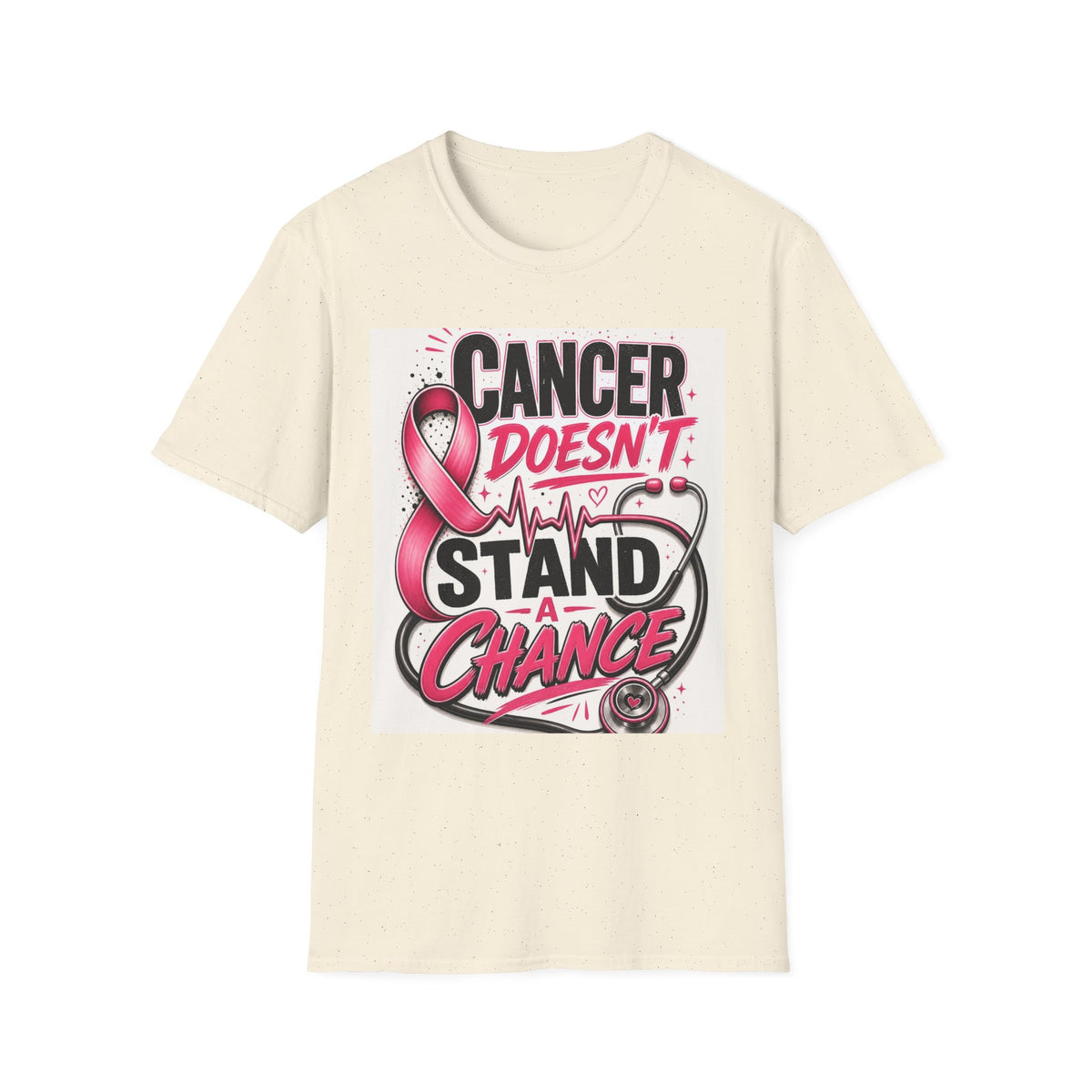 Bold Oncology Nurse Design Featuring Empowering Phrase With Awareness Ribbon
