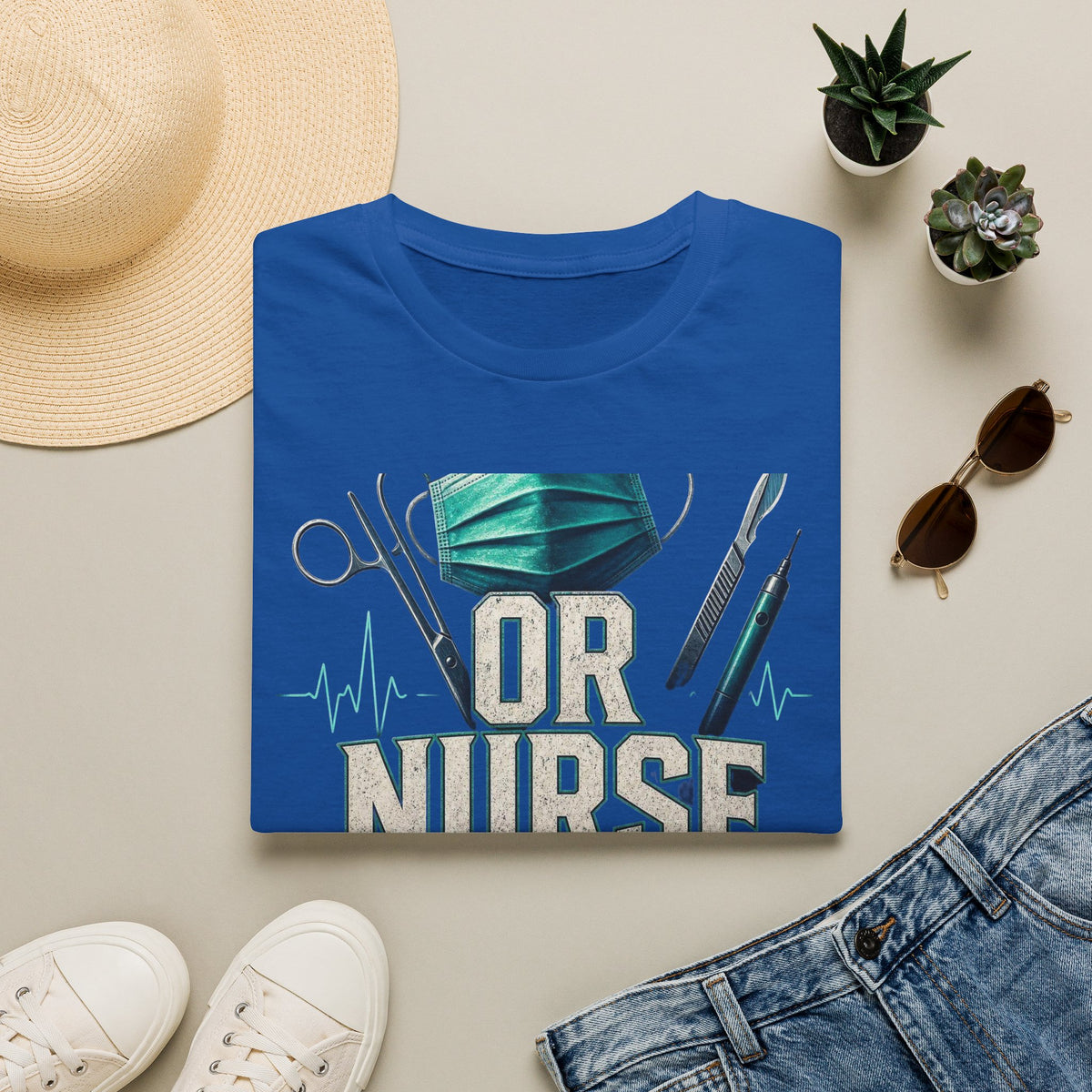 Bold Typography T Shirt Design For OR Nurse Theme
