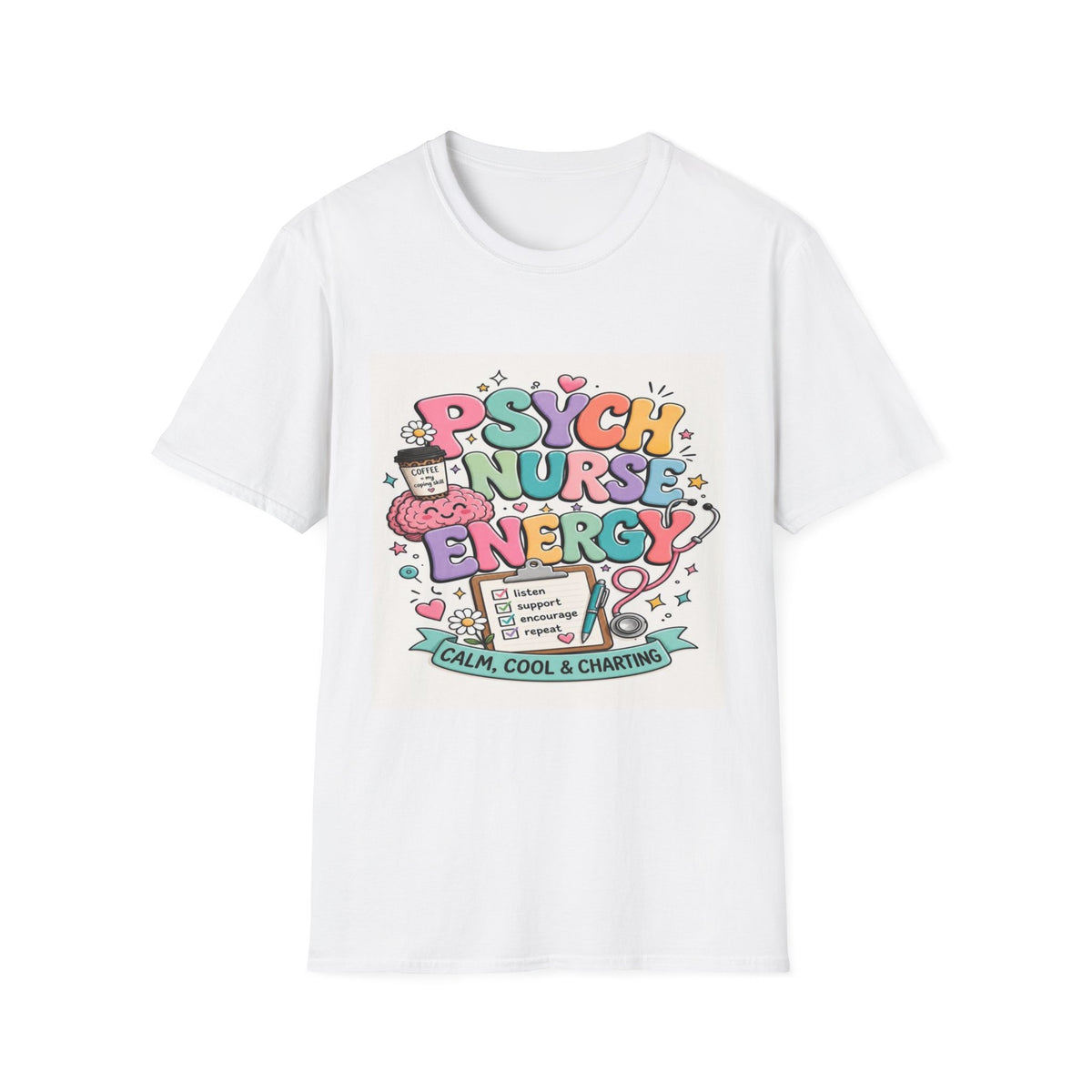Playful Typography Design Celebrating Psych Nurse Energy- Graphic Tees