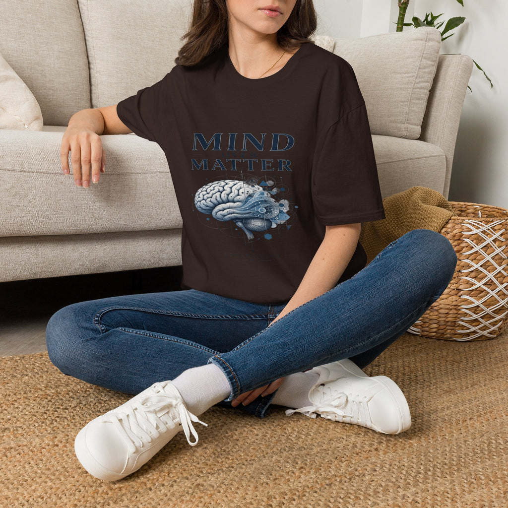 Intricate Brain Illustration With Geometric Patterns And Bold Typography- Graphic Tees
