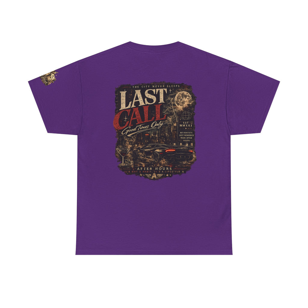 Last Call Graphic Tee — Vintage Bar Nightlife T‑Shirt