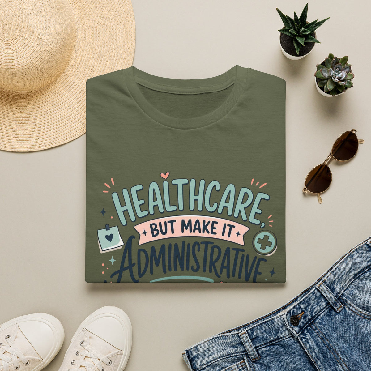 Playful T Shirt Design Showcasing Creative Healthcare Typography