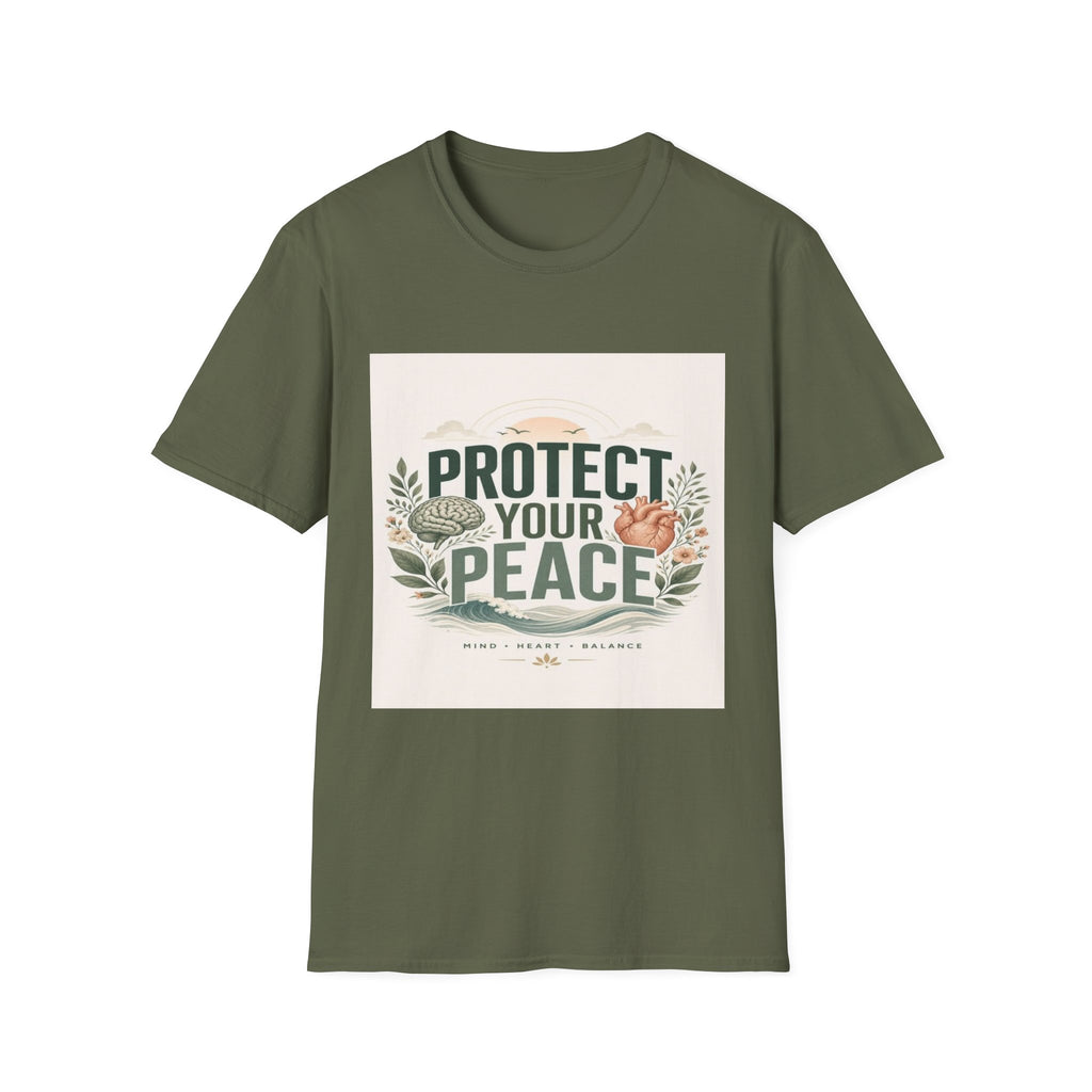 Large Typography Graphic Promoting Peace With Botanical Elements- Graphic Tees