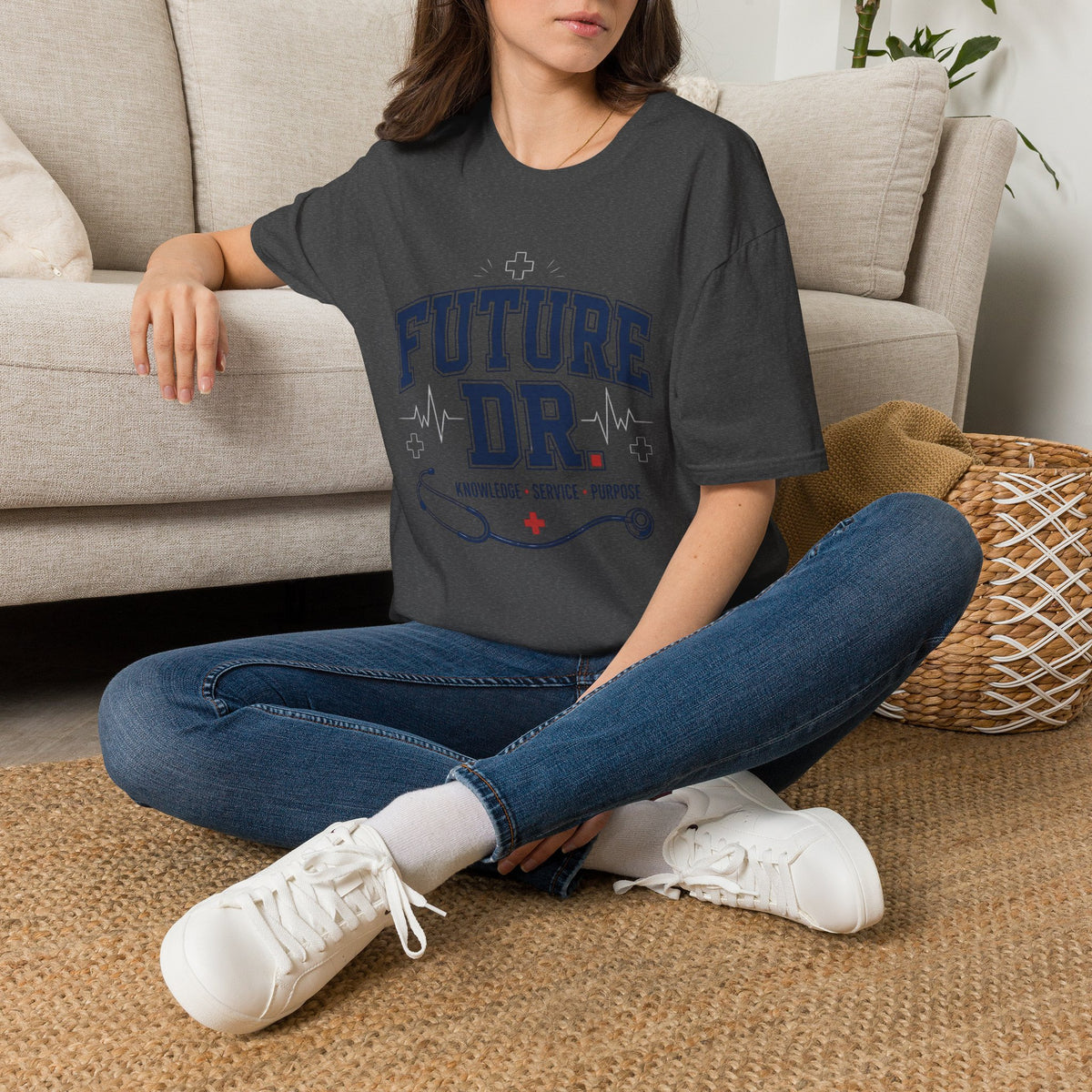 Collegiate T Shirt Design With Future Dr Text And Medical Accents