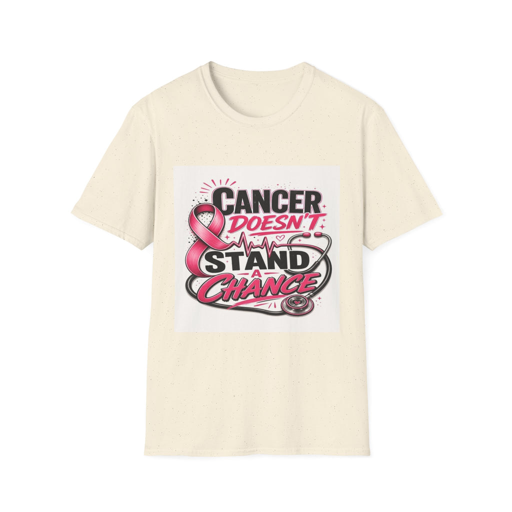 Bold Oncology Nurse Design Featuring Empowering Phrase With Awareness Ribbon- Graphic Tees