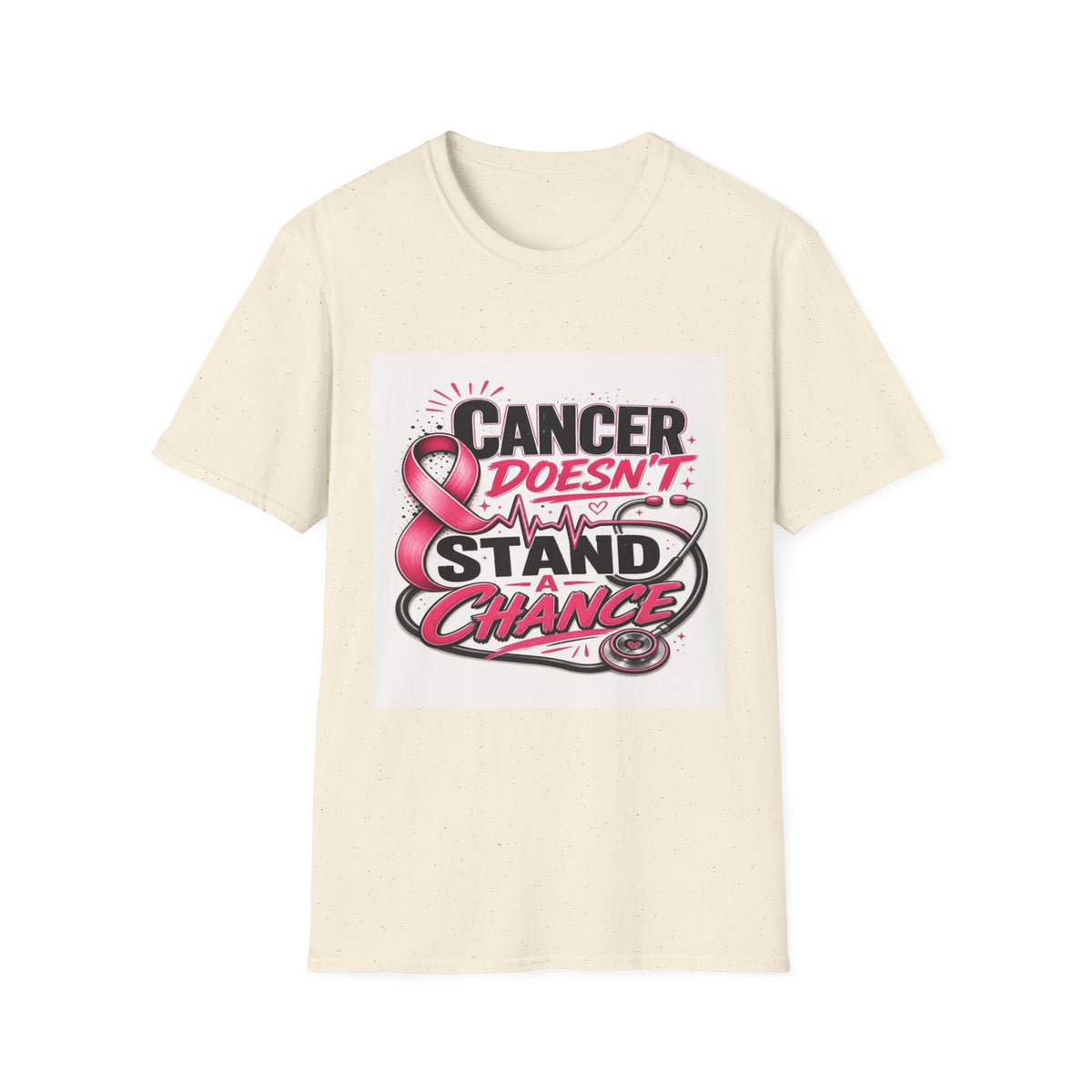 Bold Oncology Nurse Design Featuring Empowering Phrase With Awareness Ribbon- Graphic Tees