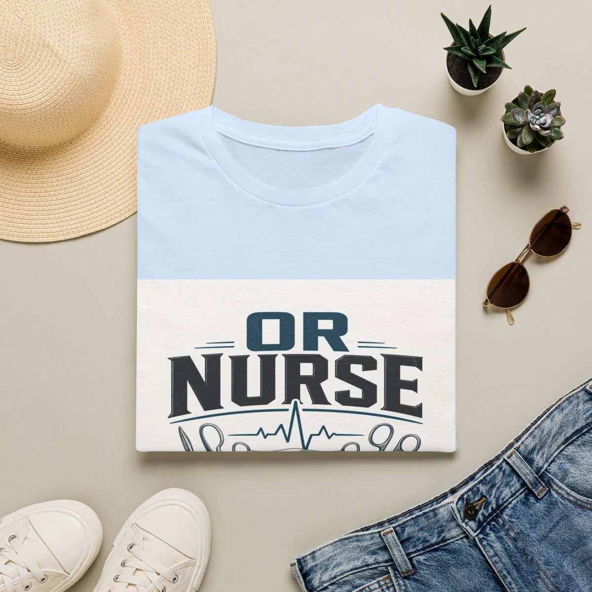 Bold T-Shirt Design Featuring Nurse Motto With Instruments- Graphic Tees