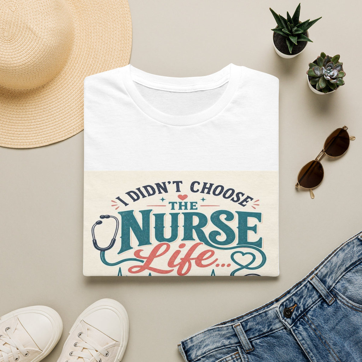 Trendy T-shirt Design Showcasing Playful Nurse Life Typography (1)- Graphic Tees