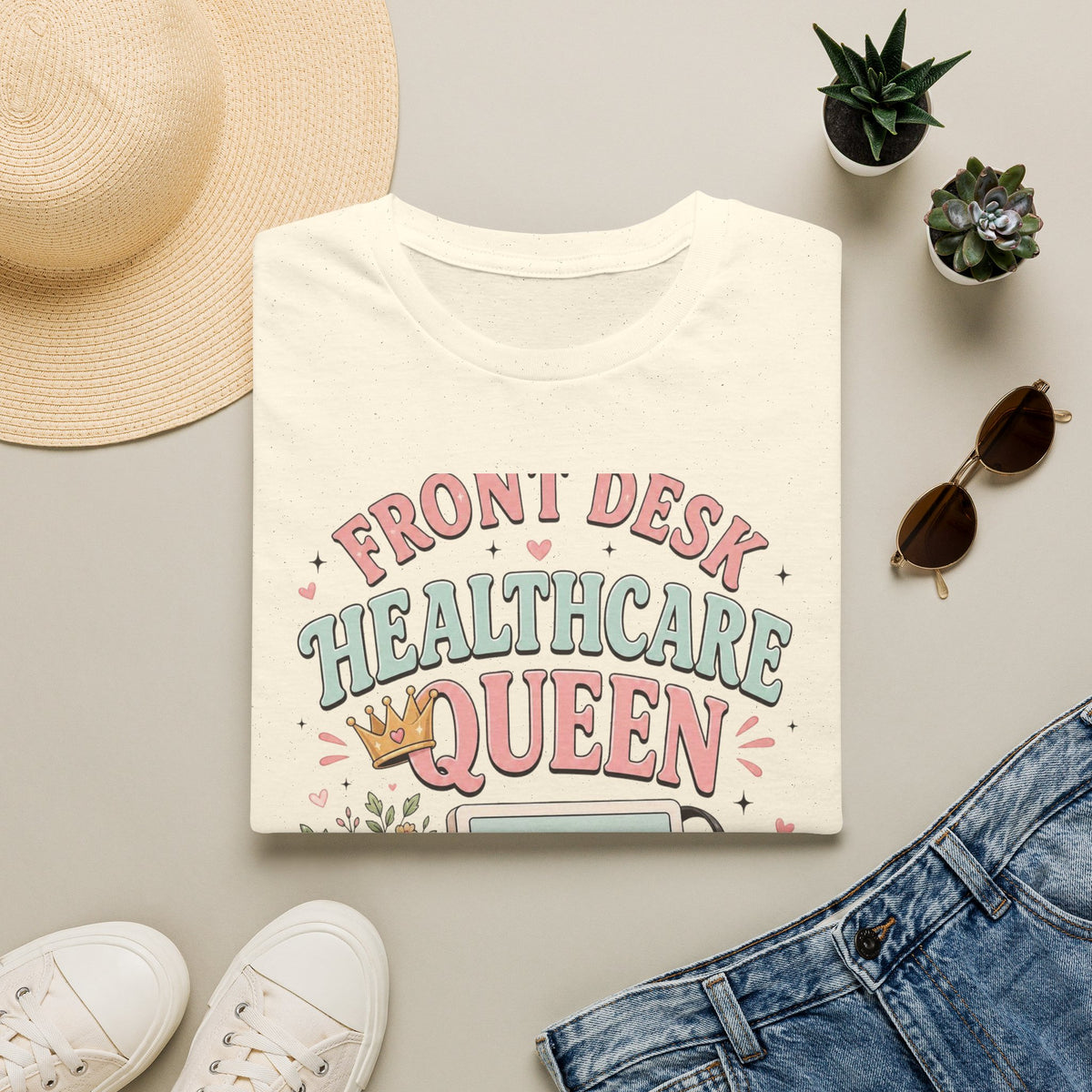 Playful Feminine Design For Front Desk Healthcare Queen