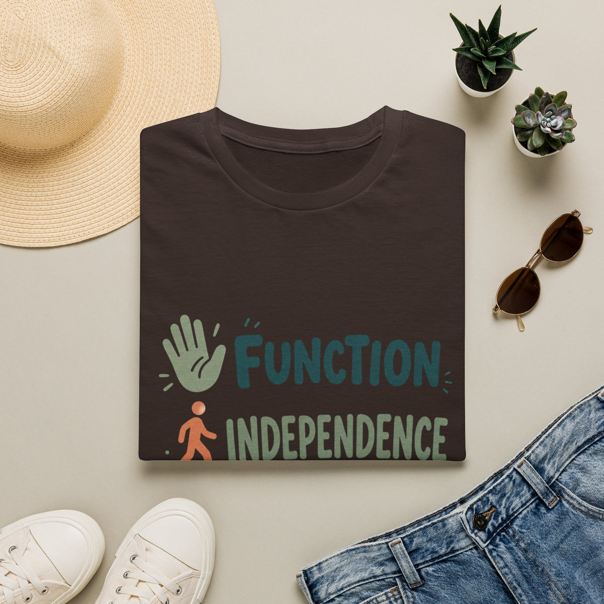 Playful Typography Featuring Function Independence Life With Icons