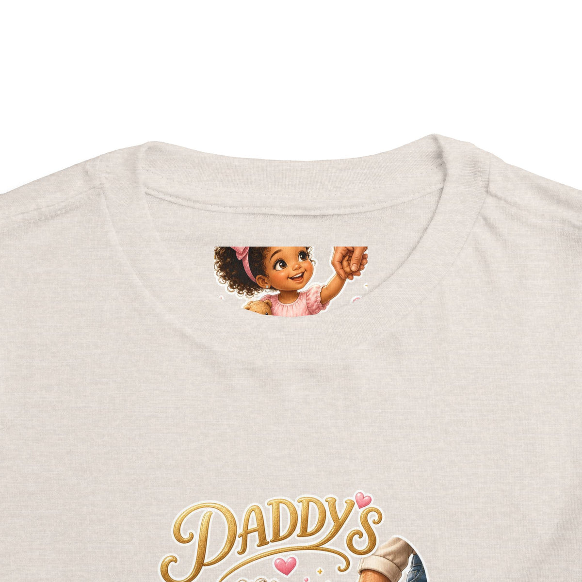 Toddler Tee — "Daddy's Little Bestie" Floral Cute Girl Graphic