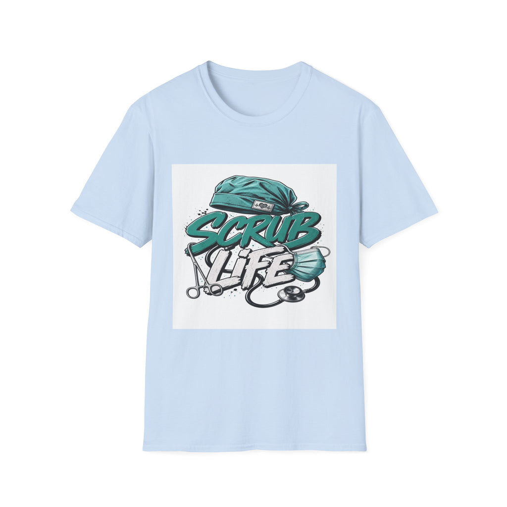 Modern Scrub Life T-Shirt Design With Playful Typography- Graphic Tees