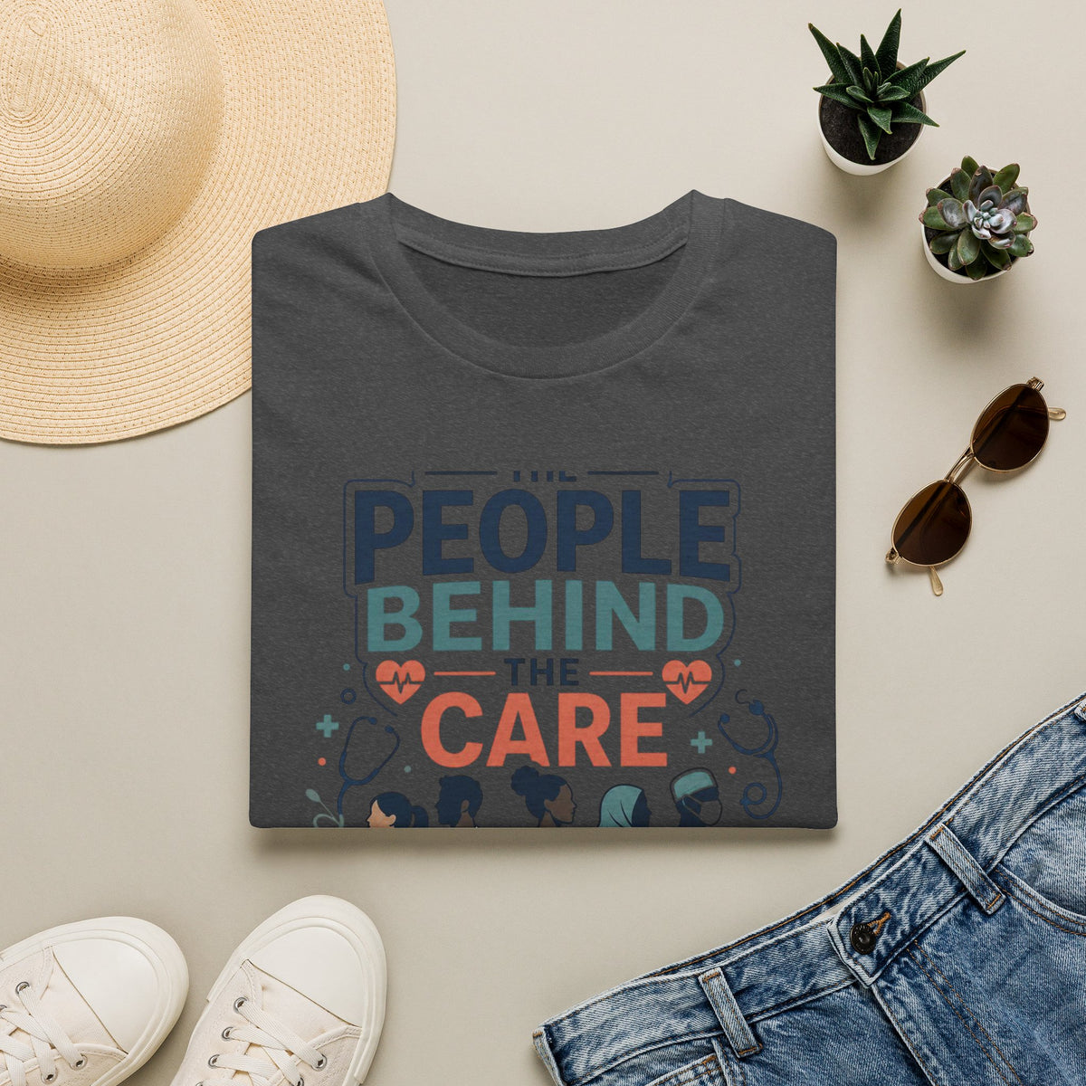 Modern T Shirt Design Celebrating Healthcare Professionals' Dedication