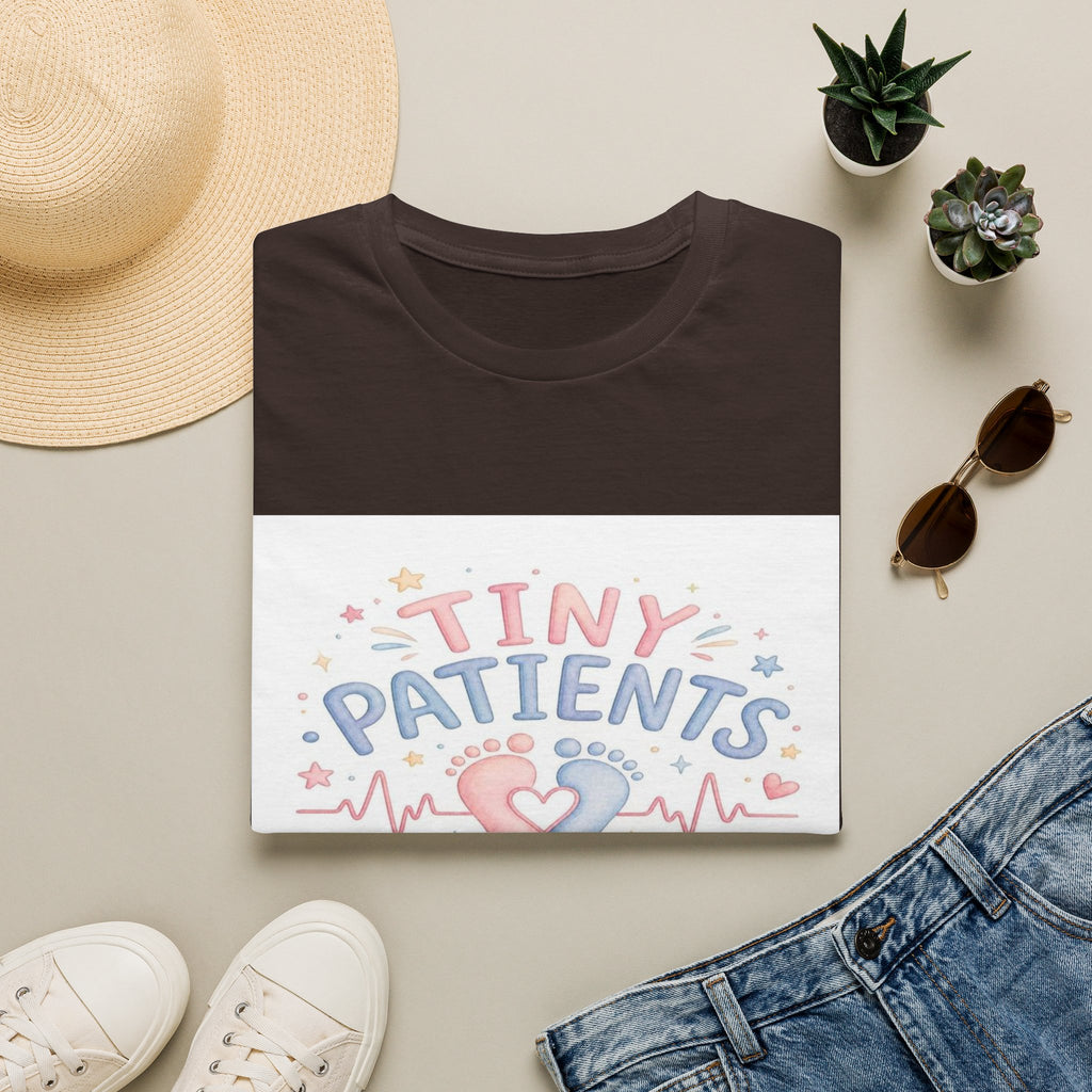 Whimsical T-Shirt Design Featuring Tiny Patients Huge Hearts- Graphic Tees
