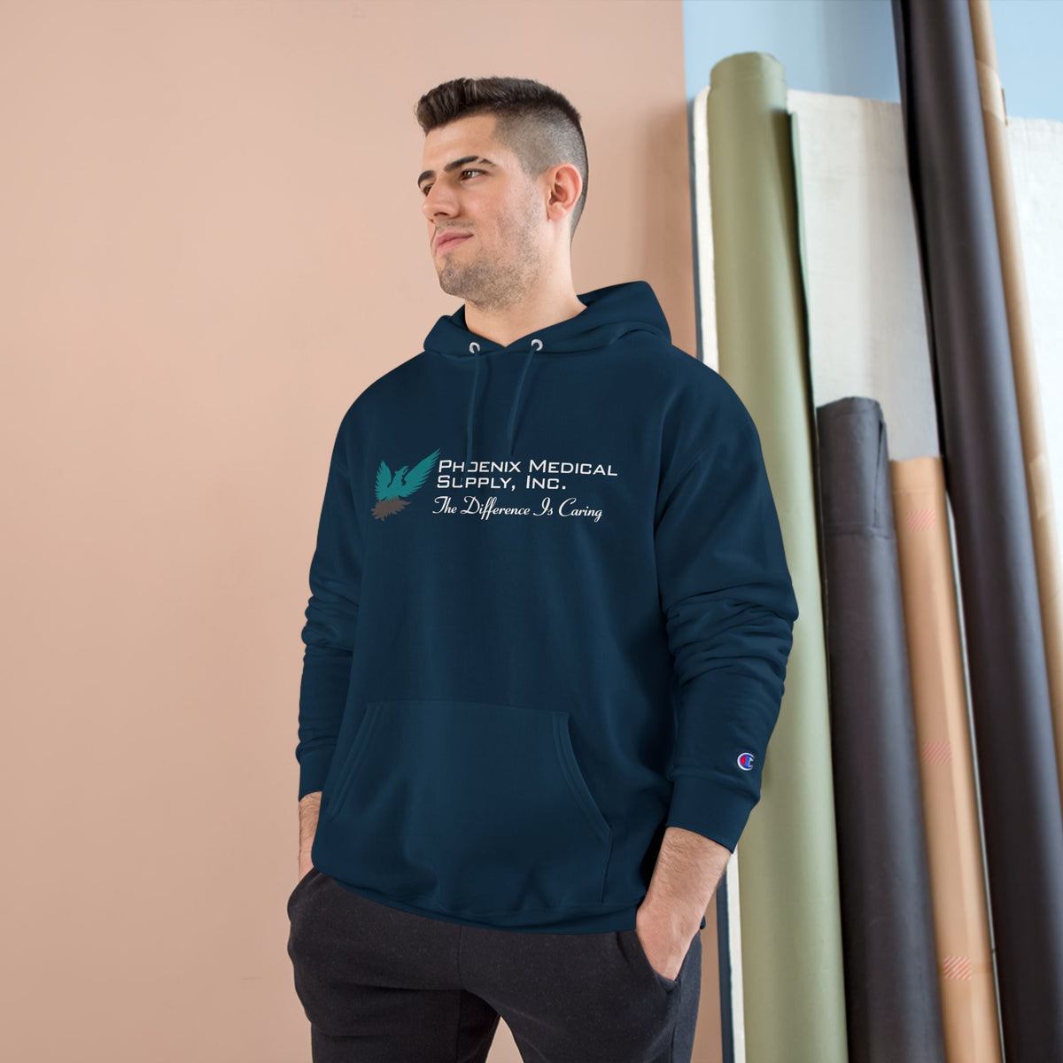 Champion Hoodie — Phoenix Medical Supply Logo Hoodie