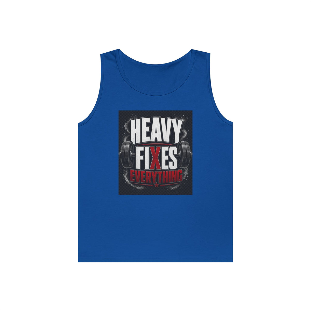 Tank Top — "Heavy Fixes Everything" Gym Workout Tank