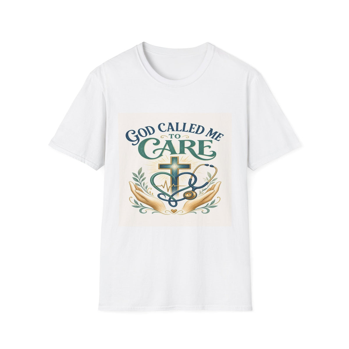 T-Shirt Design Featuring Faith Inspired Care Elements- Graphic Tees