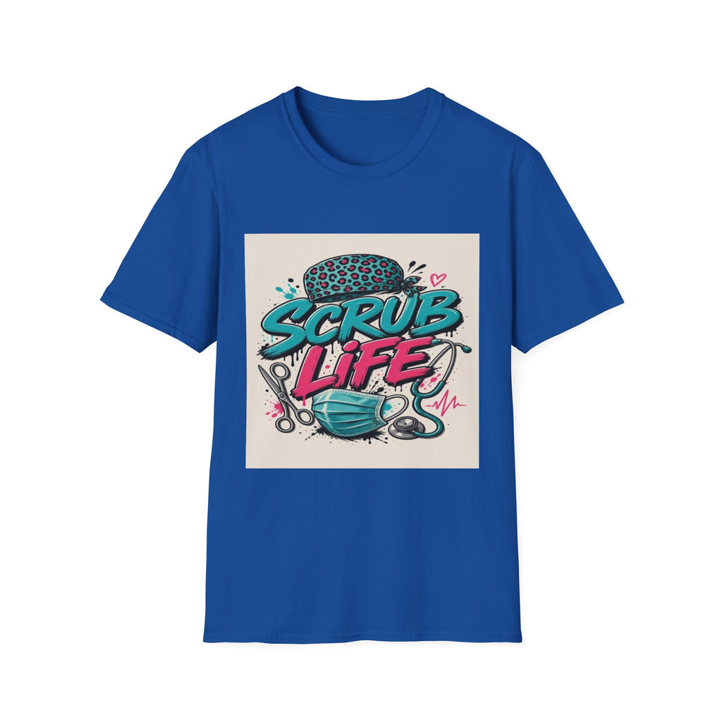 Scrub Life T-Shirt Design Featuring Bold Streetwear Typography- Graphic Tees