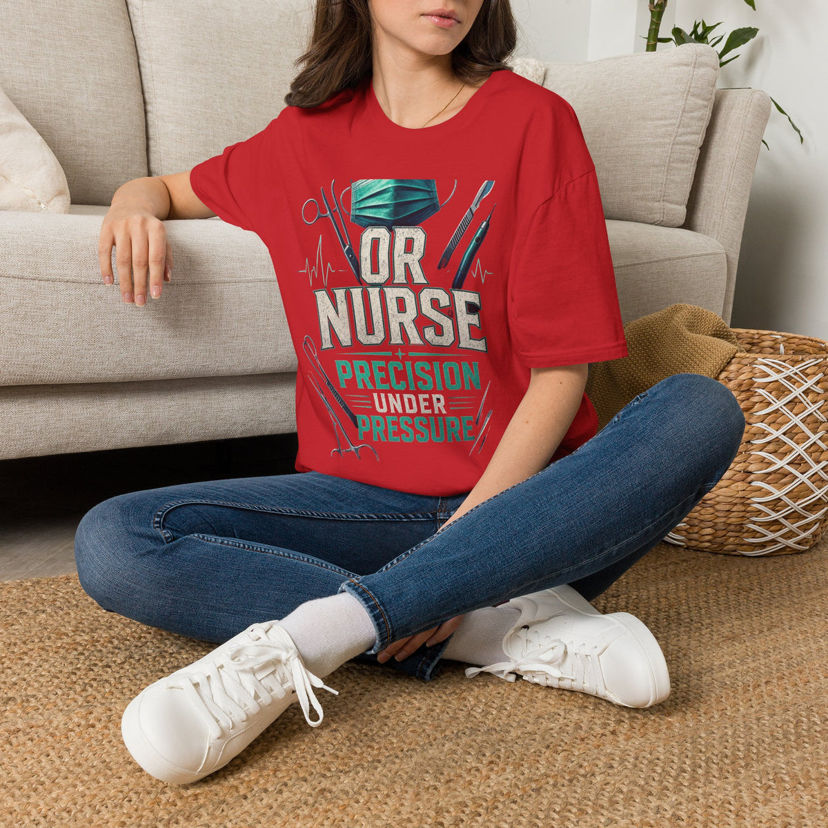 Bold Typography T Shirt Design For OR Nurse Theme