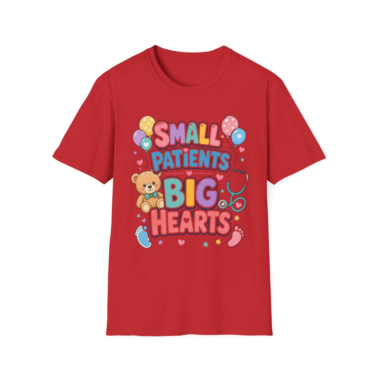 Vibrant T Shirt Design Celebrating Pediatric Care With Balloons