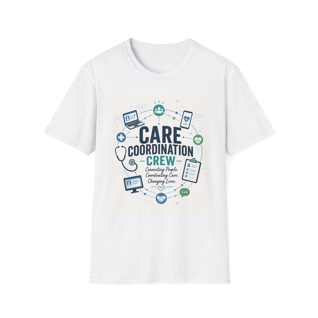 T Shirt Graphic Featuring Modern Aesthetic Care Coordination Crew