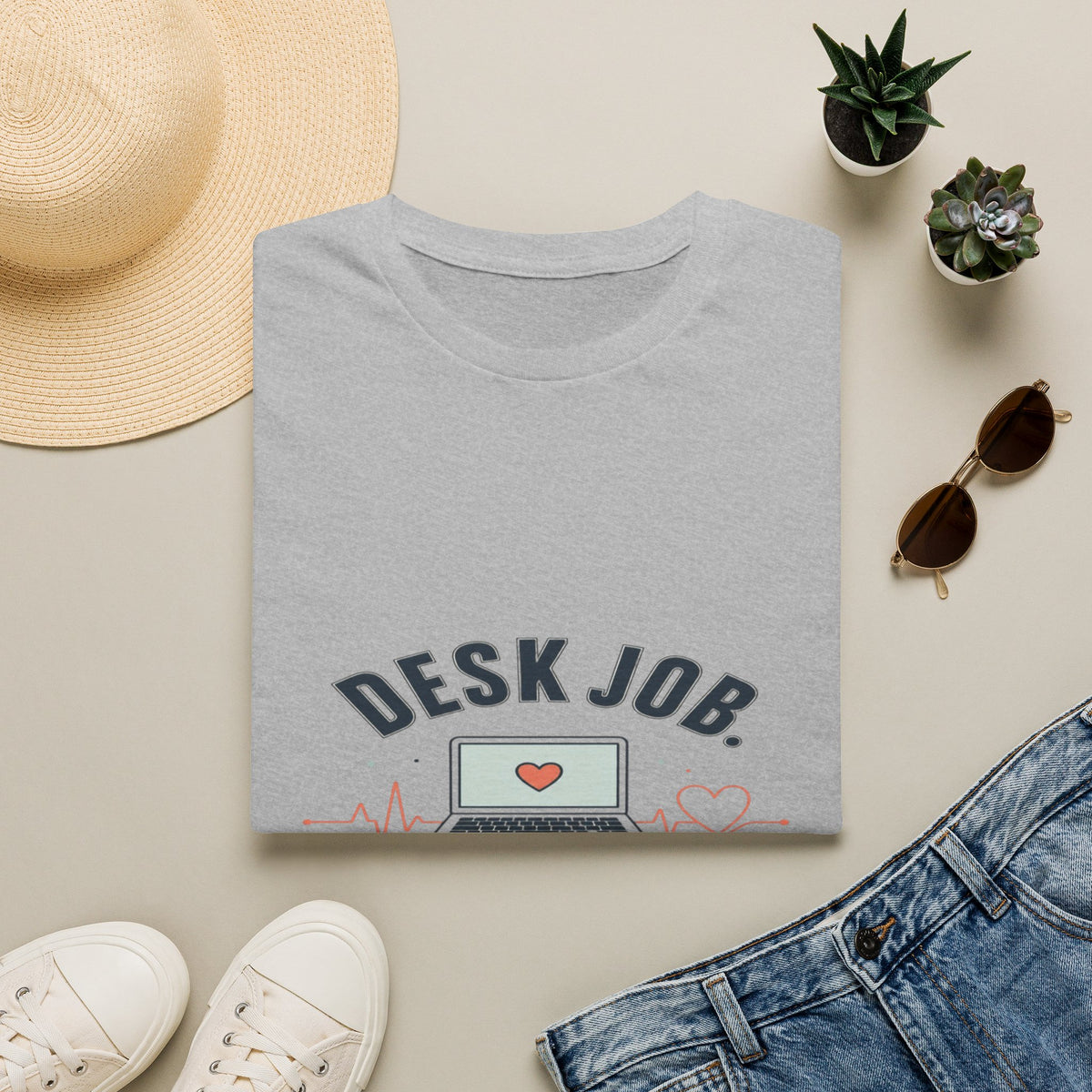 Minimalist T-shirt Design Showcasing Healthcare Heartbeat Concept- Graphic Tees