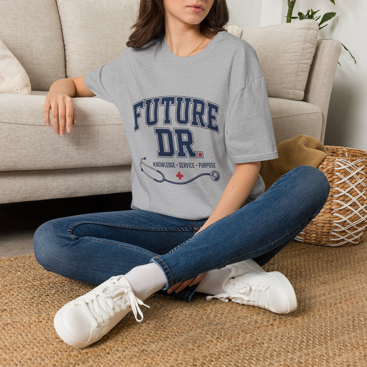 Collegiate T Shirt Design With Future Dr Text And Medical Accents