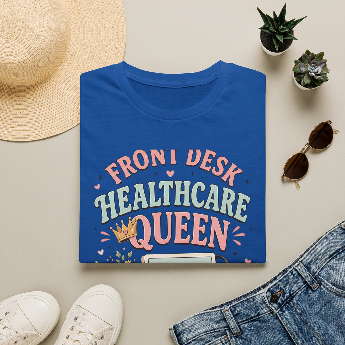 Playful Feminine Design For Front Desk Healthcare Queen
