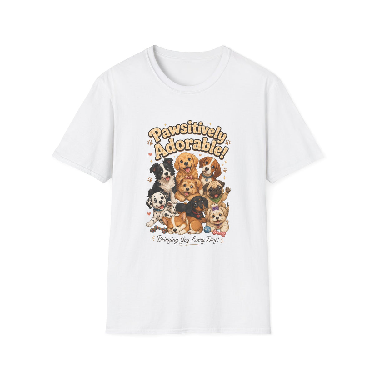 Pawsitively Adorable! Dog Lover T-Shirt — Cute Puppies Graphic Tee