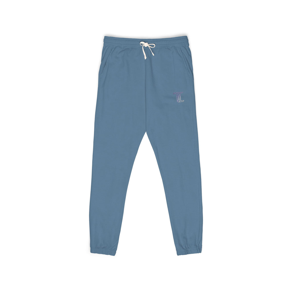 Midnight Motion Sweatpants — Small Lavender Skull Accent