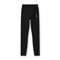 Midnight Motion Leggings — Black High-Waist Yoga Leggings with Small Purple 'T' Monogram