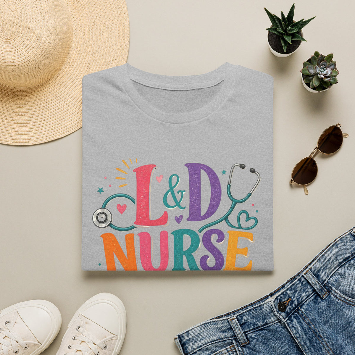 L&D Nurse Energy Trendy T Shirt Design With Vibrant Elements