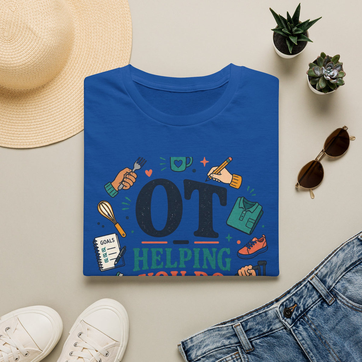 Playful Typography Framed By Colorful Illustrations And Hands