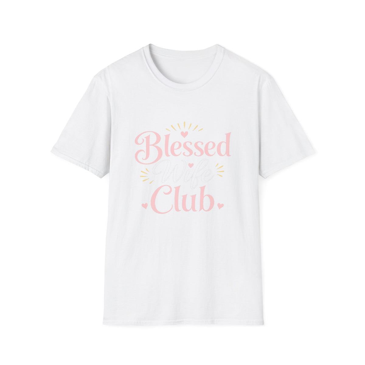Blessed Wife Club T-Shirt — Pastel Pink 'Blessed' Graphic Tee