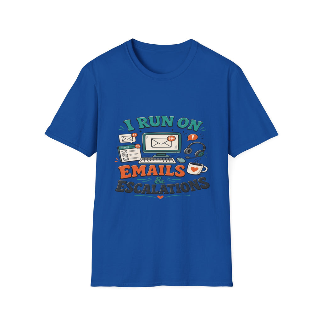 Bold T-Shirt Design With Playful Email And Coffee Illustrations- Graphic Tees