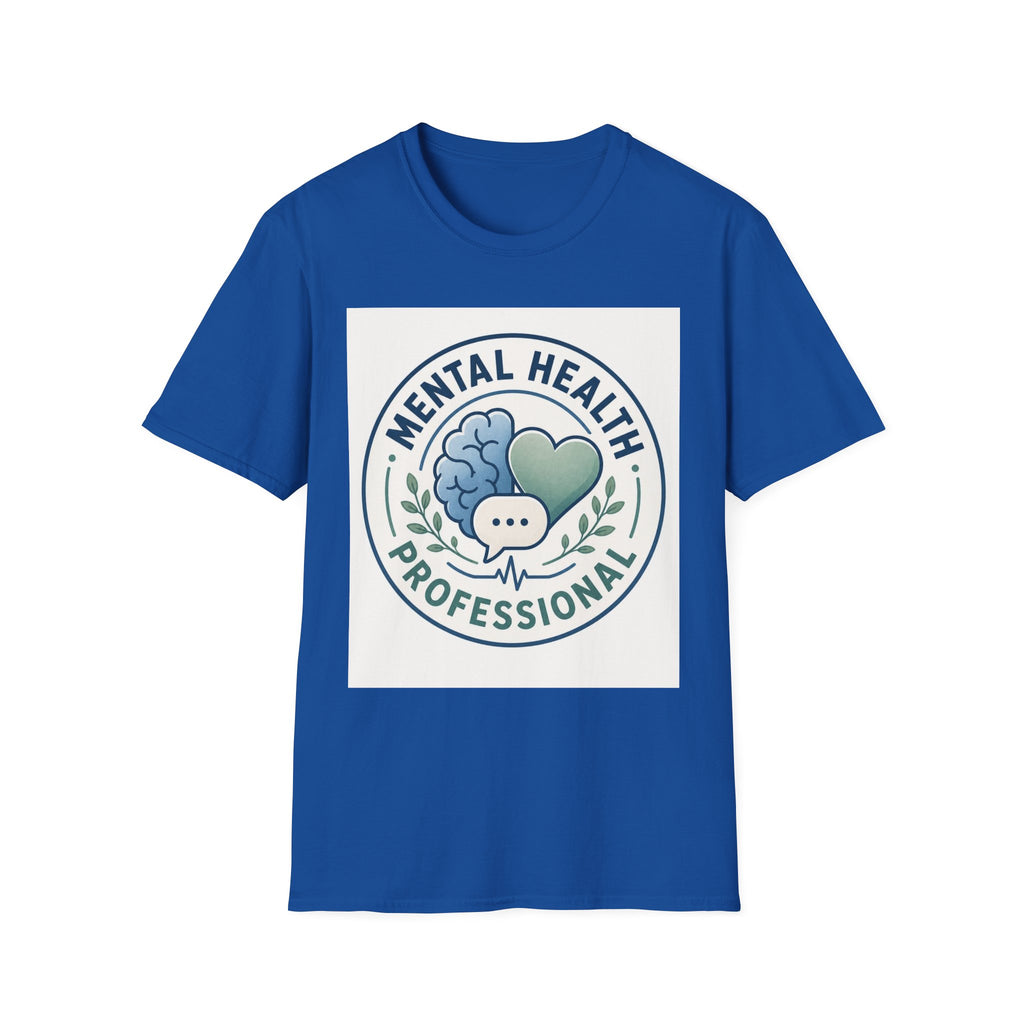 Badge Style Graphic Featuring Mental Health Professional Title With Iconography