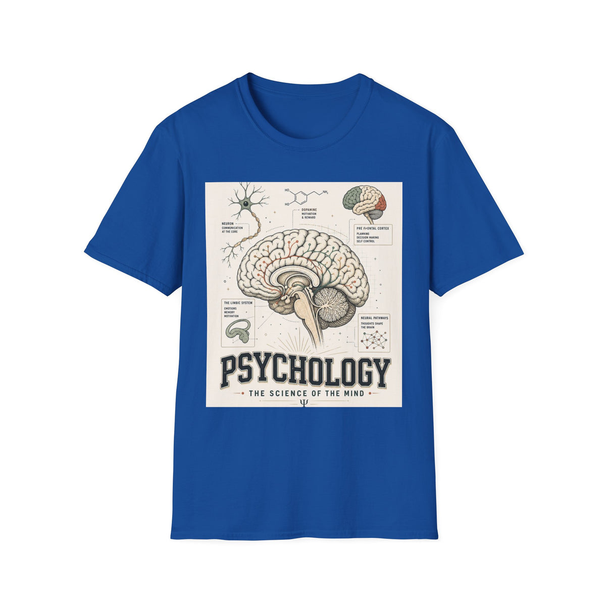 Human Brain Illustration Featuring Neural Pathways And Typography