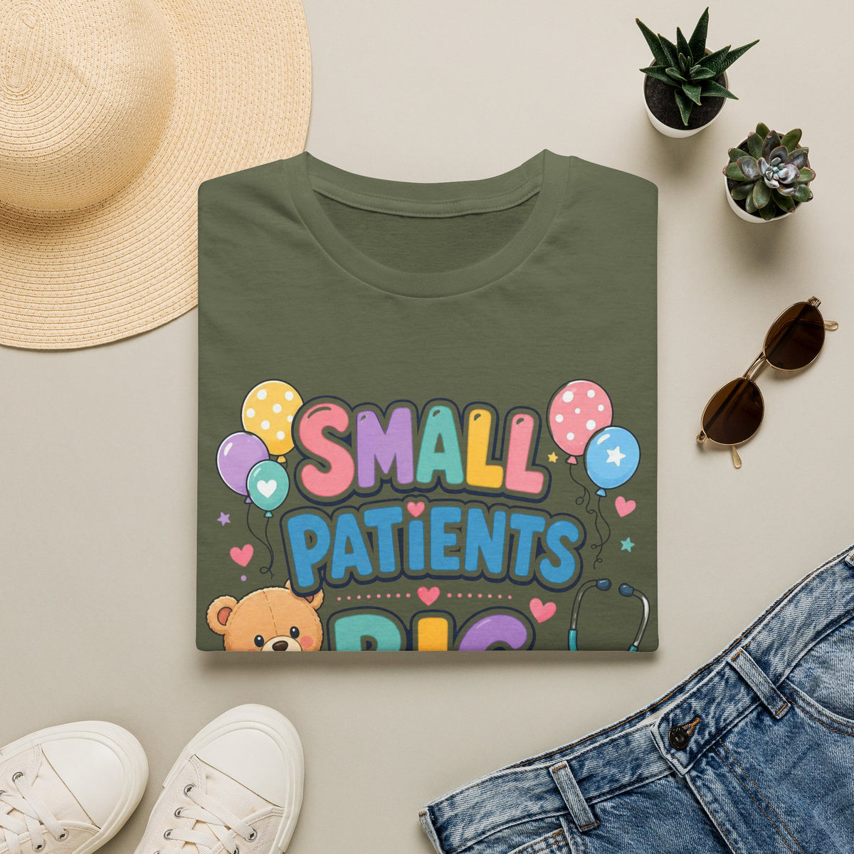 Vibrant T Shirt Design Celebrating Pediatric Care With Balloons